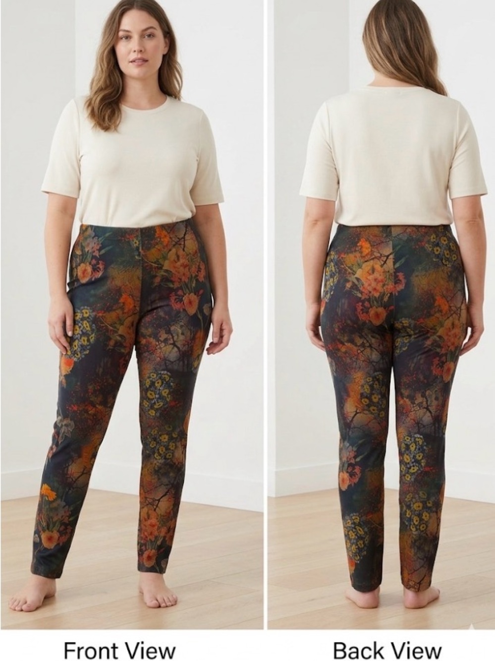 Johnny Was Traviata Floral Print Leggings / Slim Pants XXL NWT
